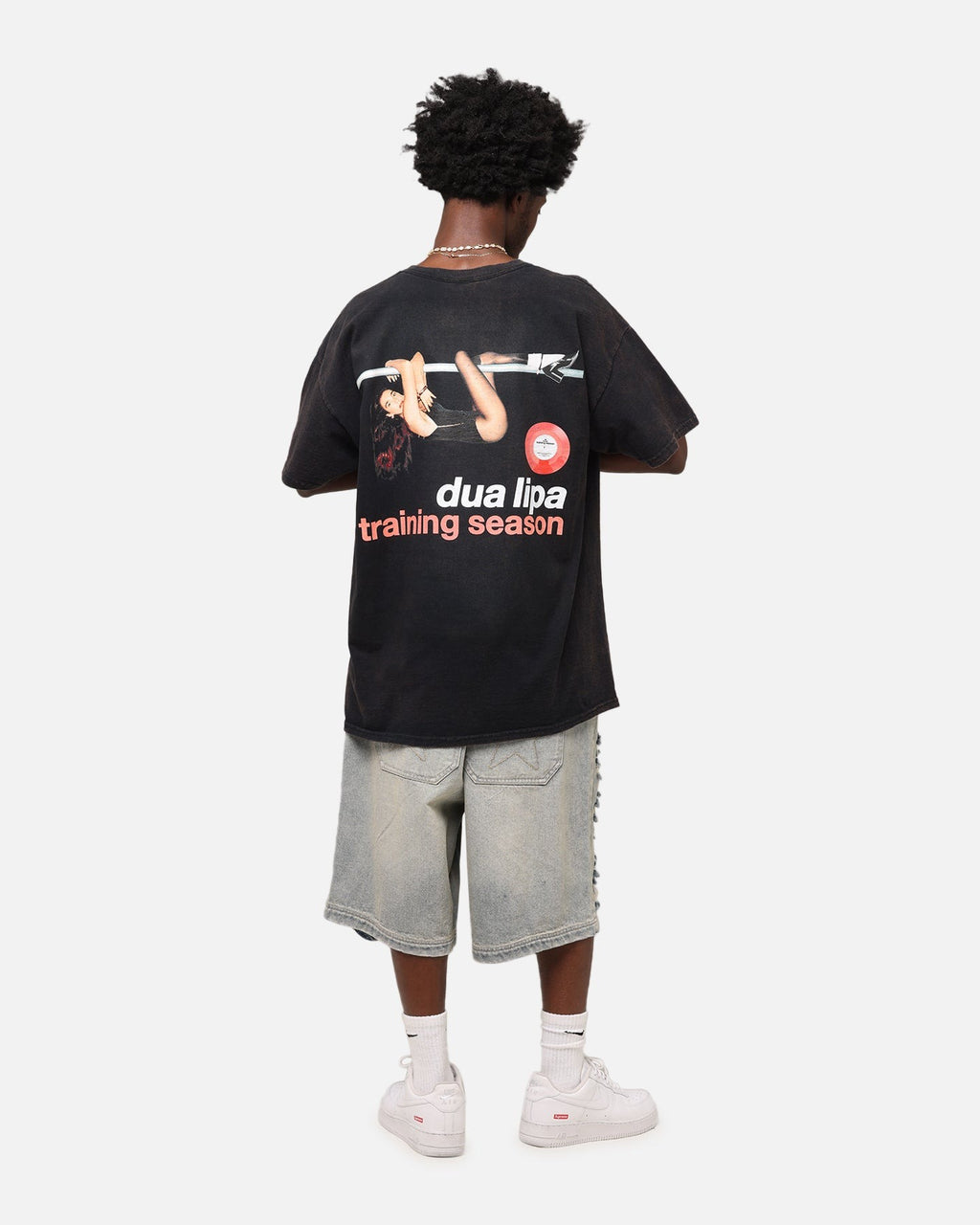 Dua Lipa Training Season T-Shirt Black Vintage