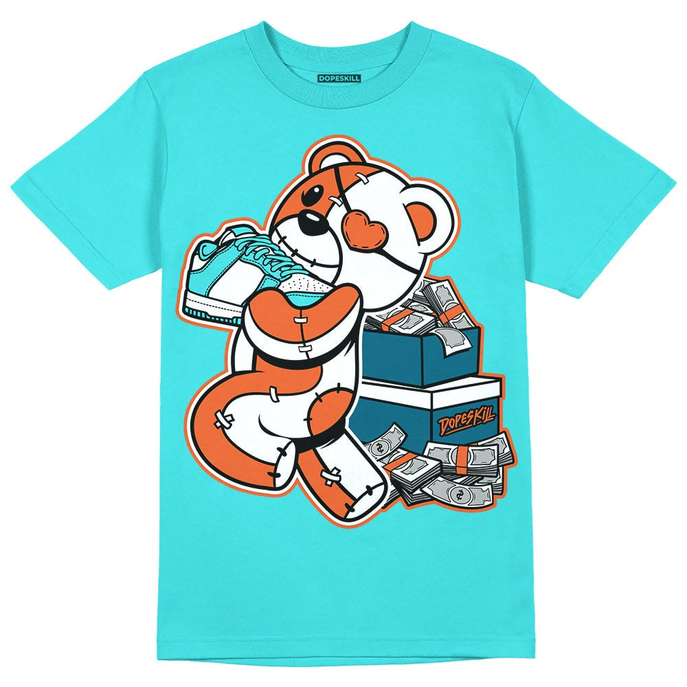 Dunk Dolphins DopeSkill Tahiti Blue T-shirt Bear Steals Sneaker Graphic