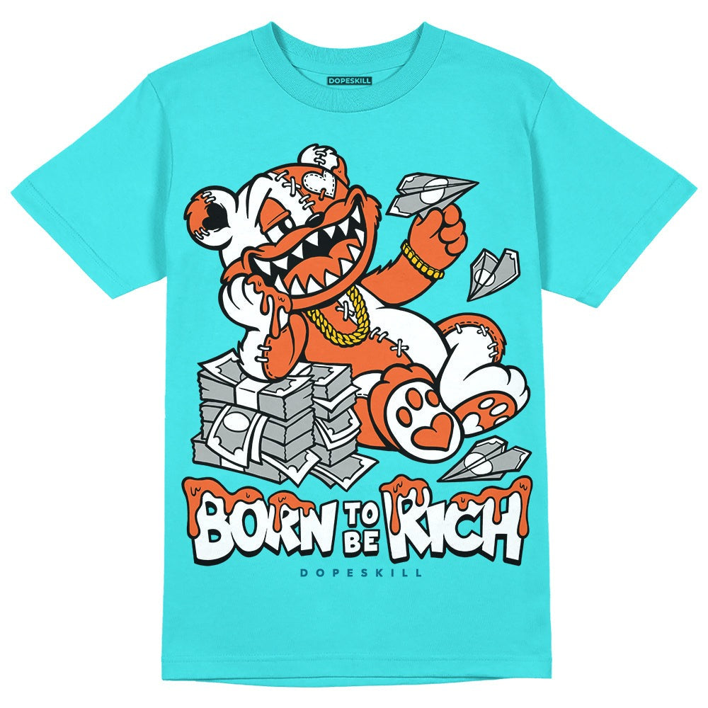 Dunk Dolphins DopeSkill Tahiti Blue T-shirt Born To Be Rich Graphic