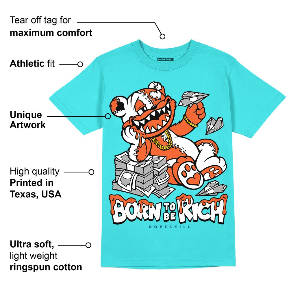 Dunk Dolphins DopeSkill Tahiti Blue T-shirt Born To Be Rich Graphic