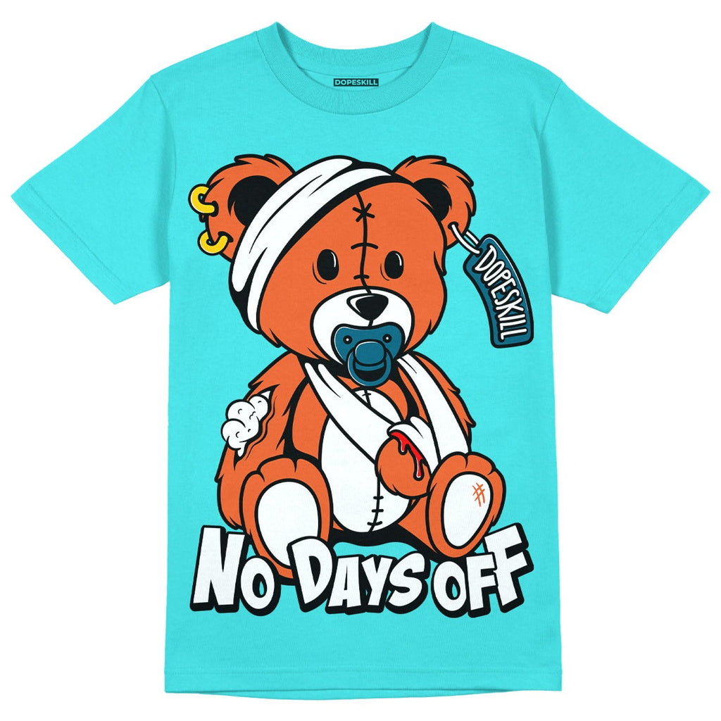 Dunk Dolphins DopeSkill Tahiti Blue T-shirt Hurt Bear Graphic