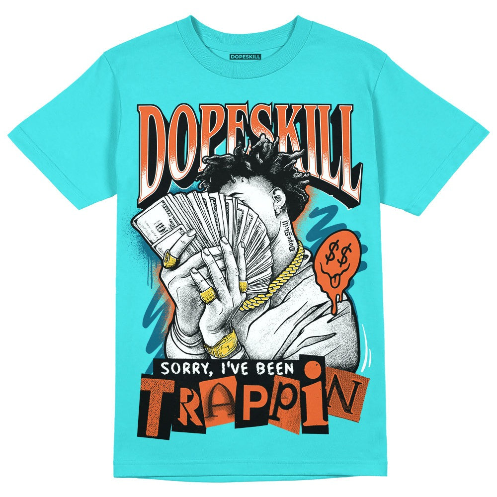 Dunk Dolphins DopeSkill Tahiti Blue T-shirt Sorry I've Been Trappin Graphic