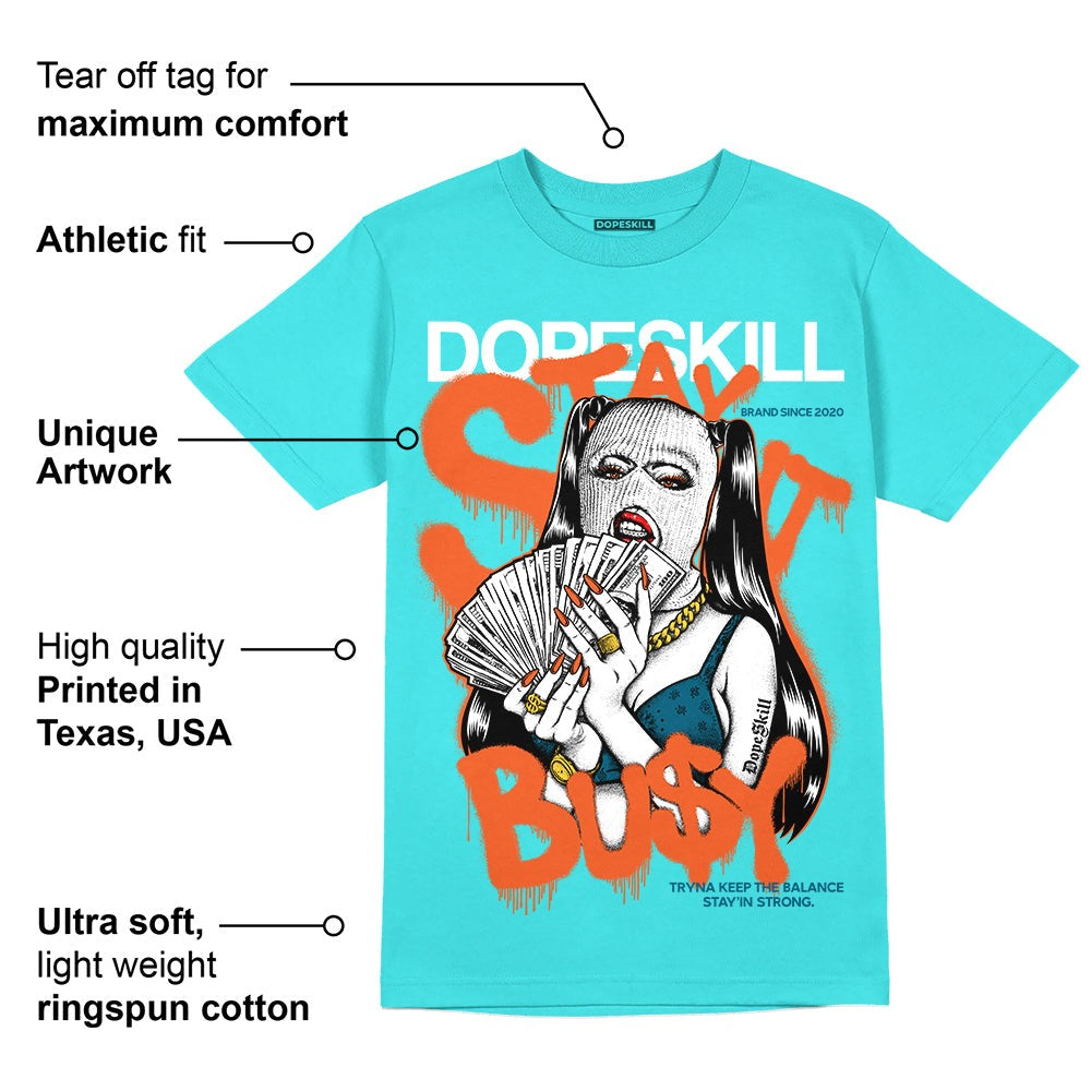Dunk Dolphins DopeSkill Tahiti Blue T-shirt Stay It Busy Graphic