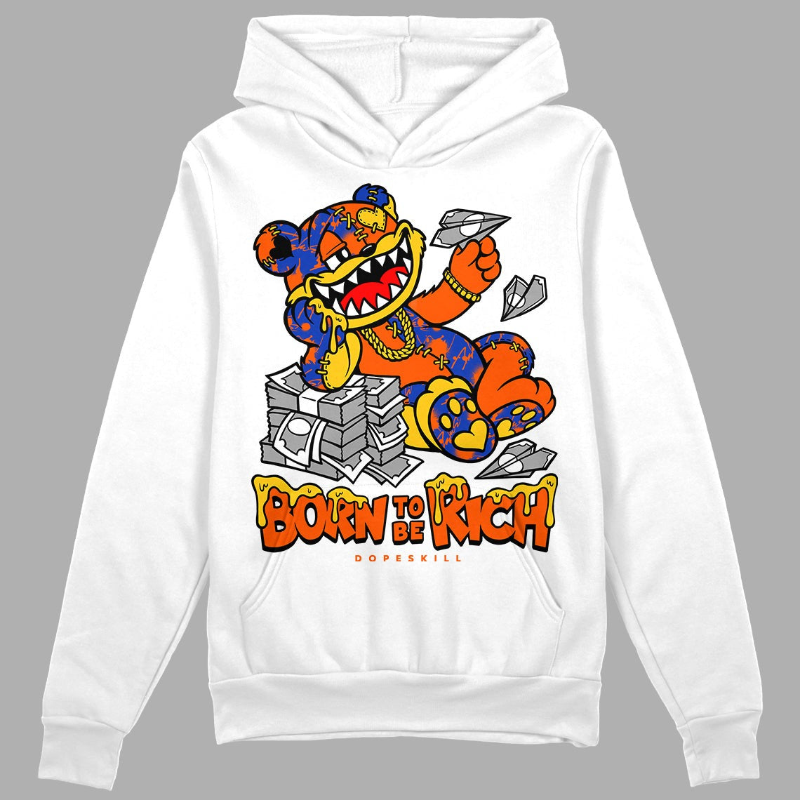 Dunk Futura Orange Blaze DopeSkill Hoodie Sweatshirt Born To Be Rich Graphic