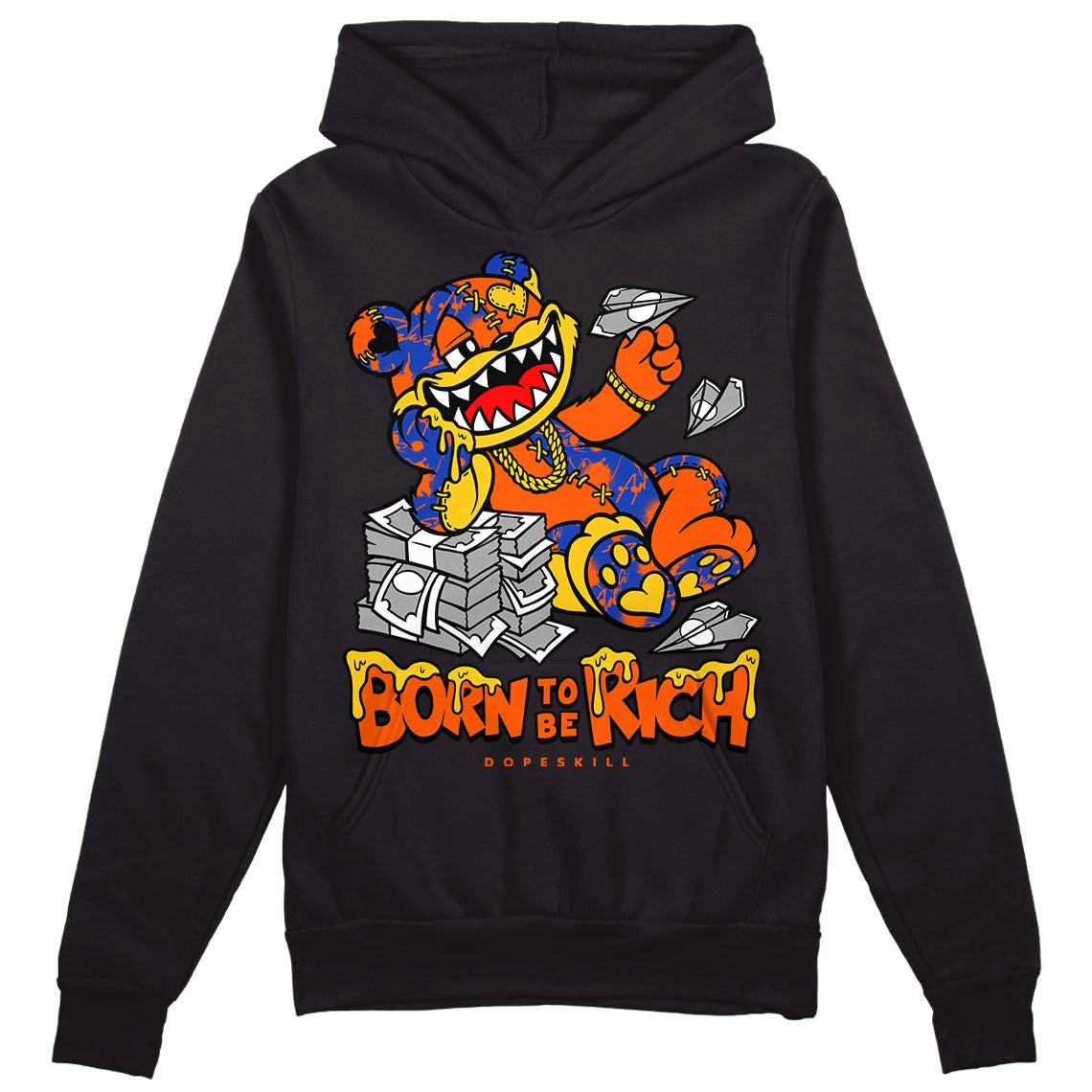 Dunk Futura Orange Blaze DopeSkill Hoodie Sweatshirt Born To Be Rich Graphic