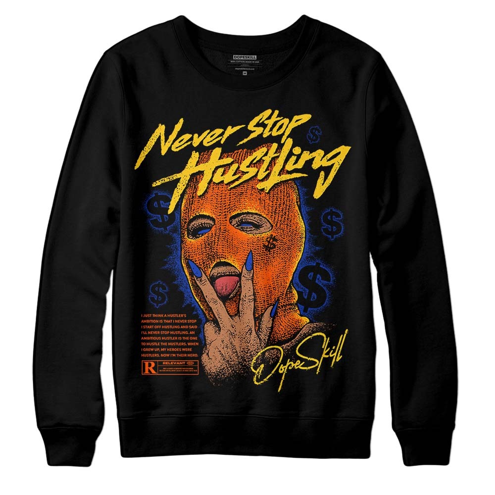 Dunk Futura Orange Blaze DopeSkill Sweatshirt Never Stop Hustling Graphic