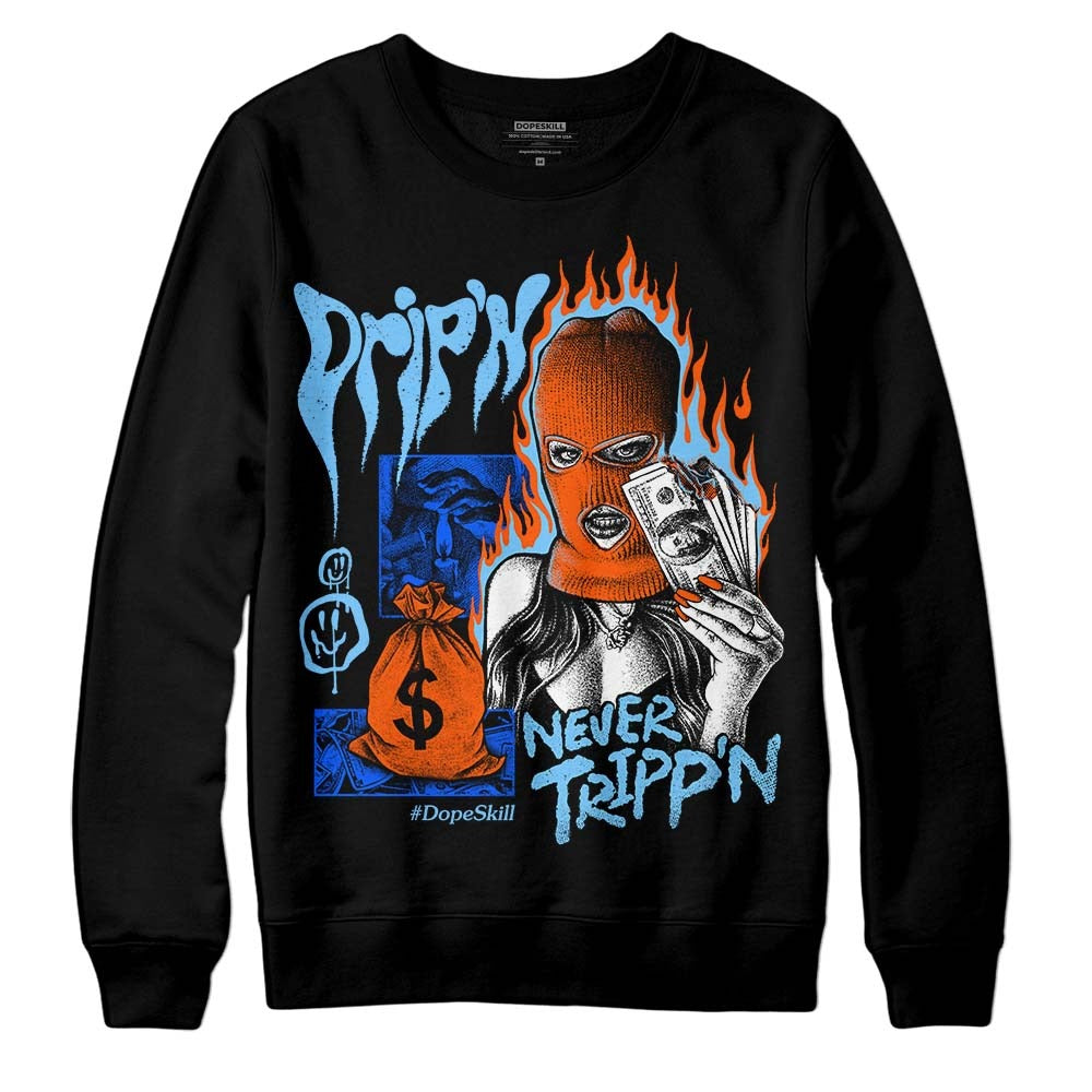 Dunk Futura University Blue DopeSkill Sweatshirt Drip'n Never Tripp'n Graphic