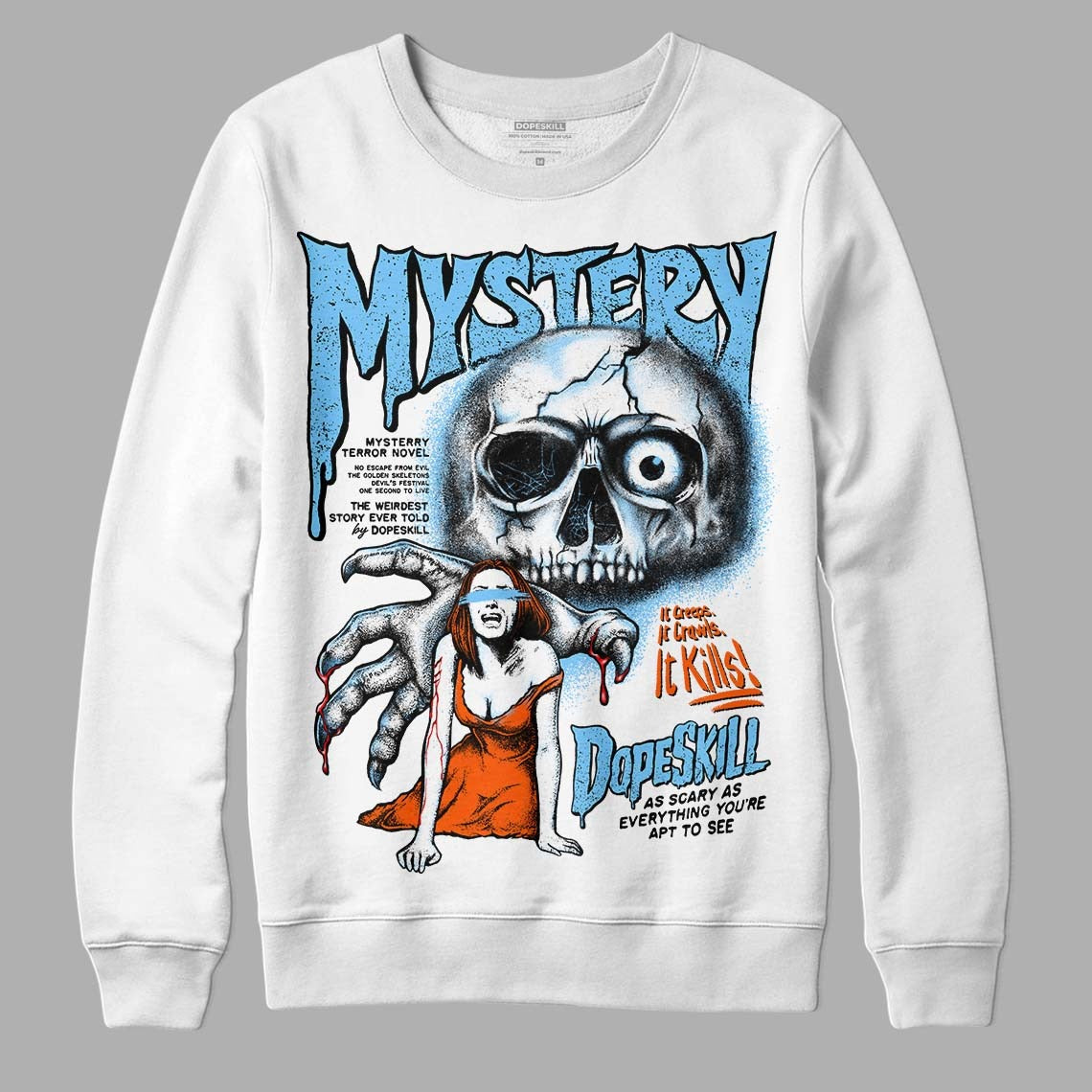 Dunk Futura University Blue DopeSkill Sweatshirt Mystery Ghostly Grasp Graphic