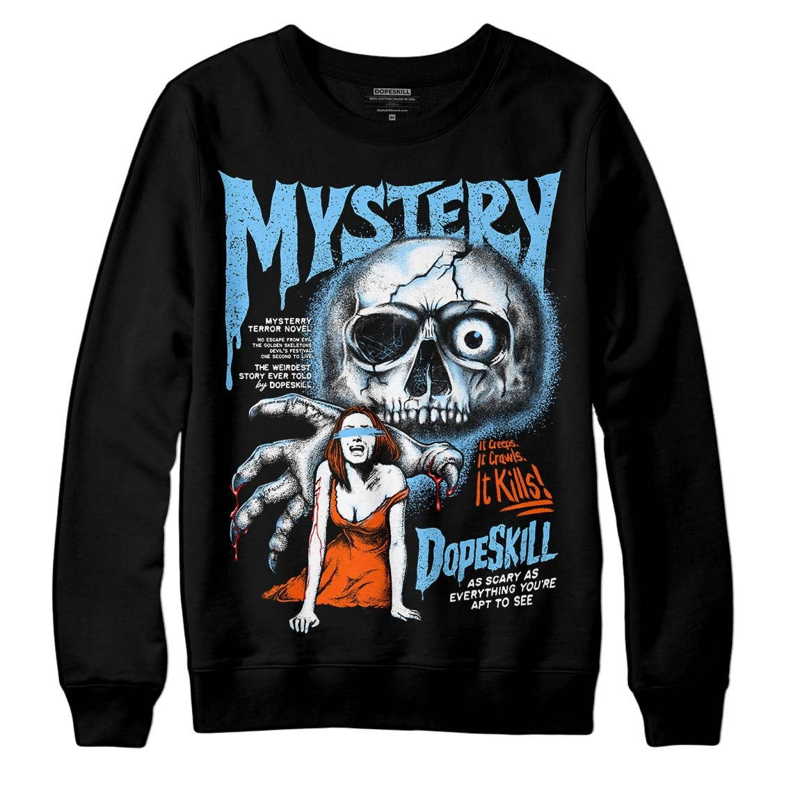 Dunk Futura University Blue DopeSkill Sweatshirt Mystery Ghostly Grasp Graphic