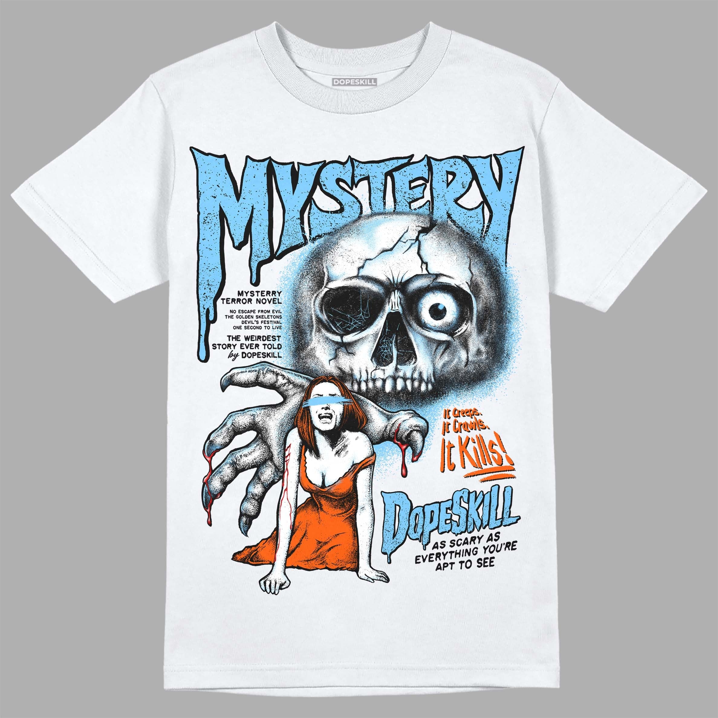 Dunk Futura University Blue DopeSkill T-Shirt Mystery Ghostly Grasp Graphic