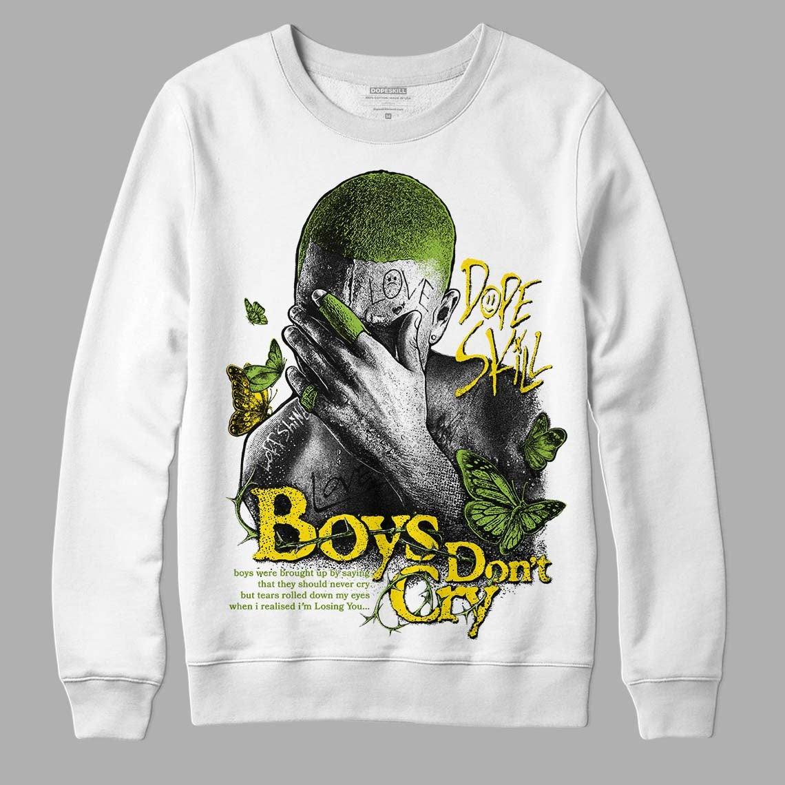 Dunk Low 'Chlorophyll' DopeSkill Sweatshirt Boys Don't Cry Graphic