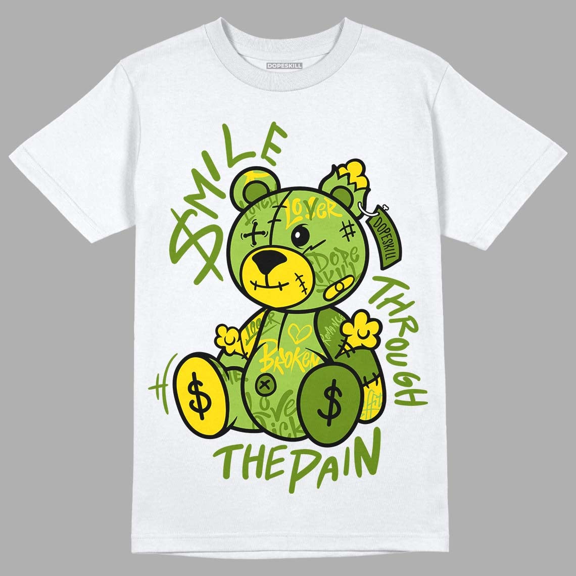 Dunk Low 'Chlorophyll' DopeSkill T-Shirt Smile Through The Pain Graphic
