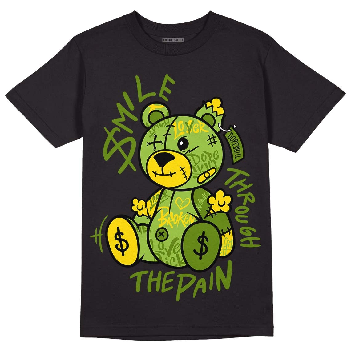 Dunk Low 'Chlorophyll' DopeSkill T-Shirt Smile Through The Pain Graphic