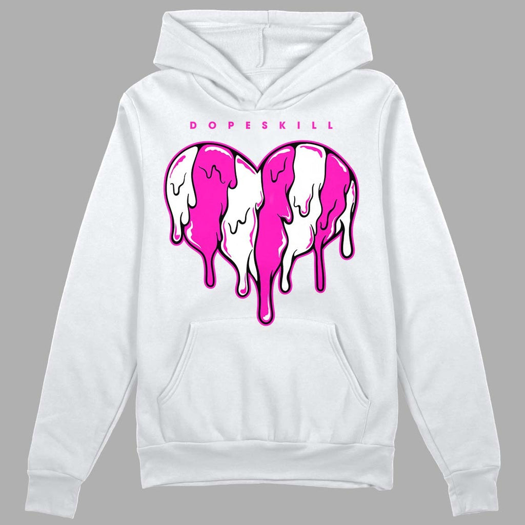Dunk Low Active Fuchsia DopeSkill Hoodie Sweatshirt Slime Drip Heart Graphic