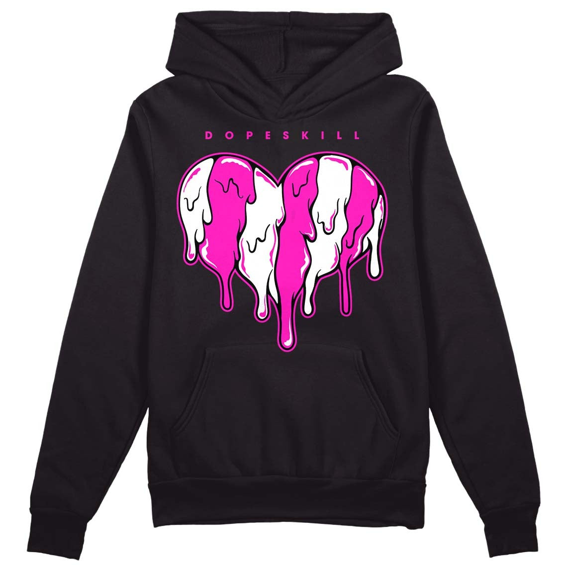Dunk Low Active Fuchsia DopeSkill Hoodie Sweatshirt Slime Drip Heart Graphic