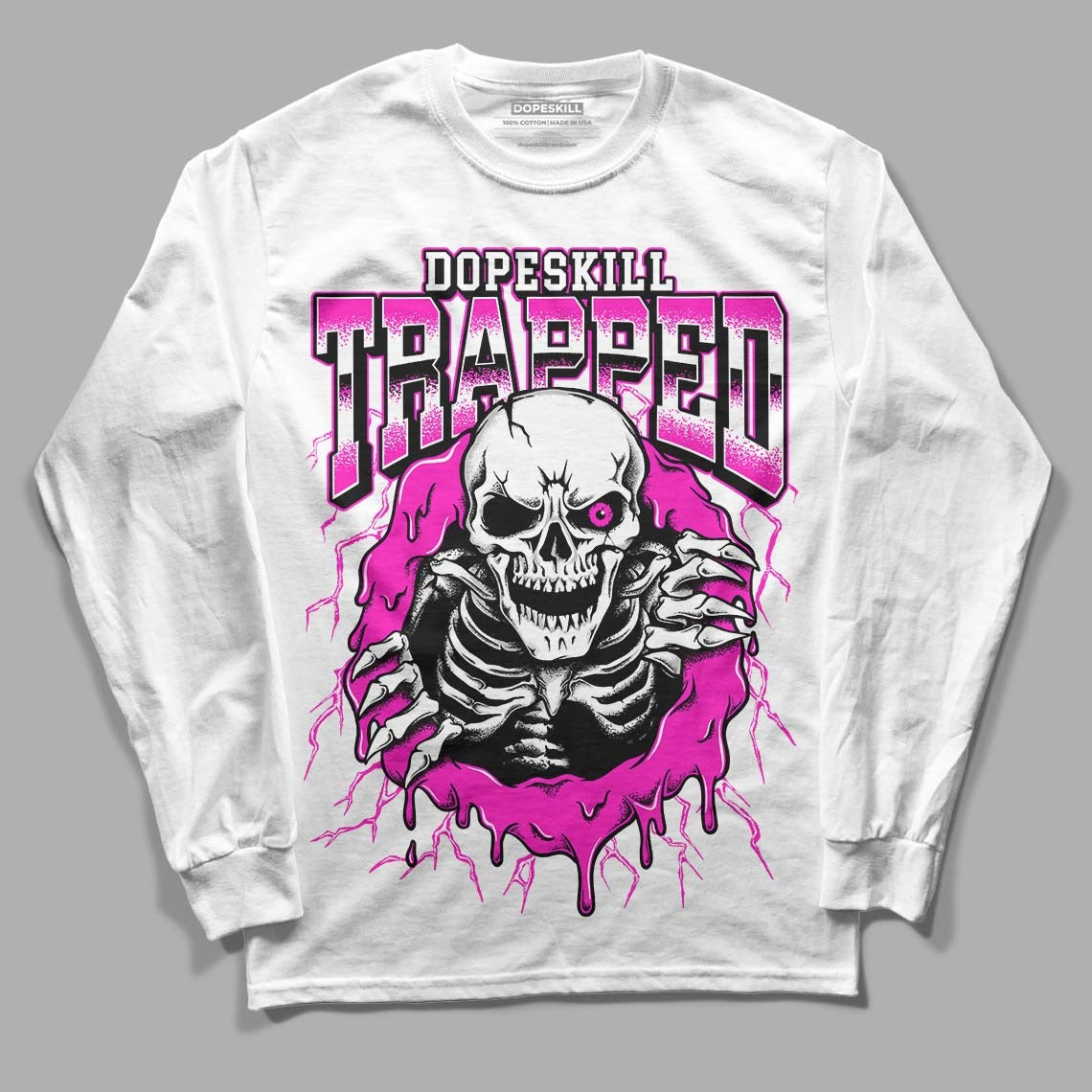 Dunk Low Active Fuchsia DopeSkill Long Sleeve T-Shirt Trapped Halloween Graphic