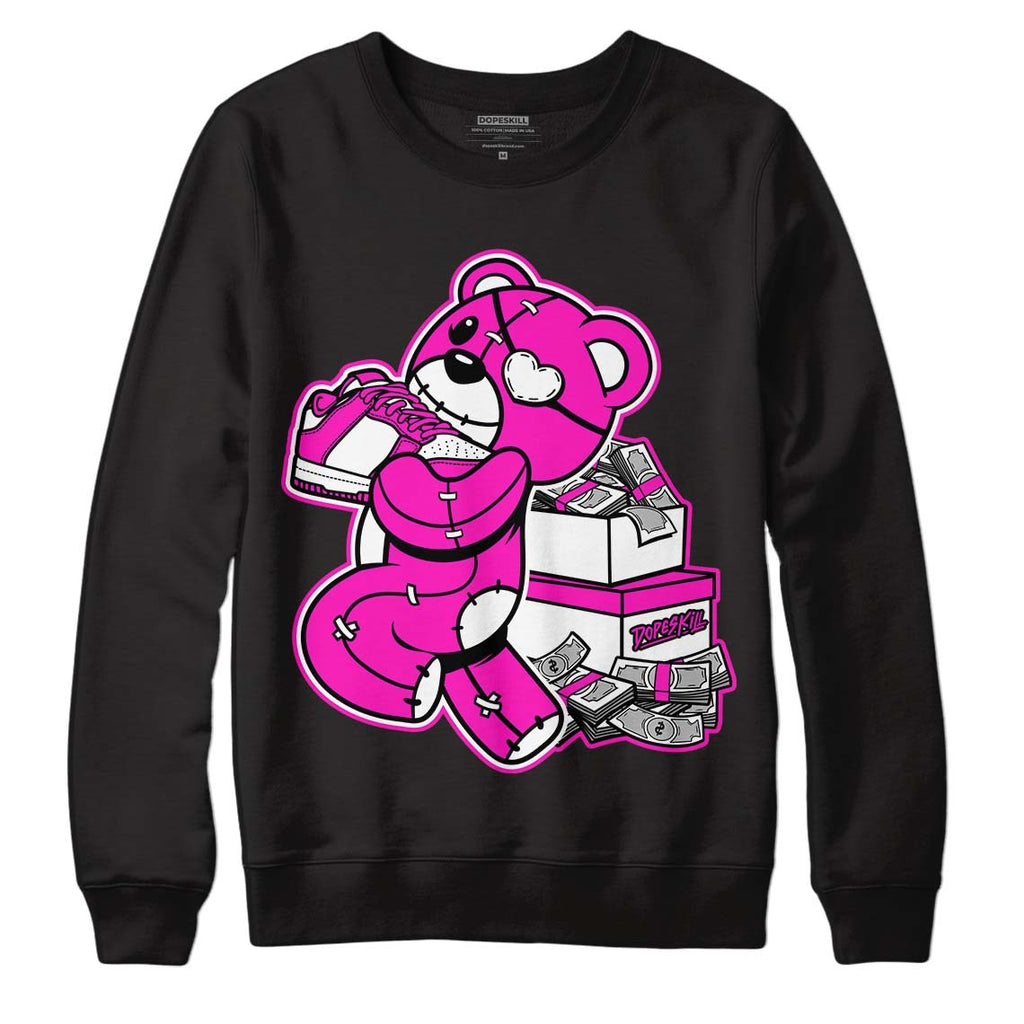 Dunk Low Active Fuchsia DopeSkill Sweatshirt Bear Steals Sneaker Graphic