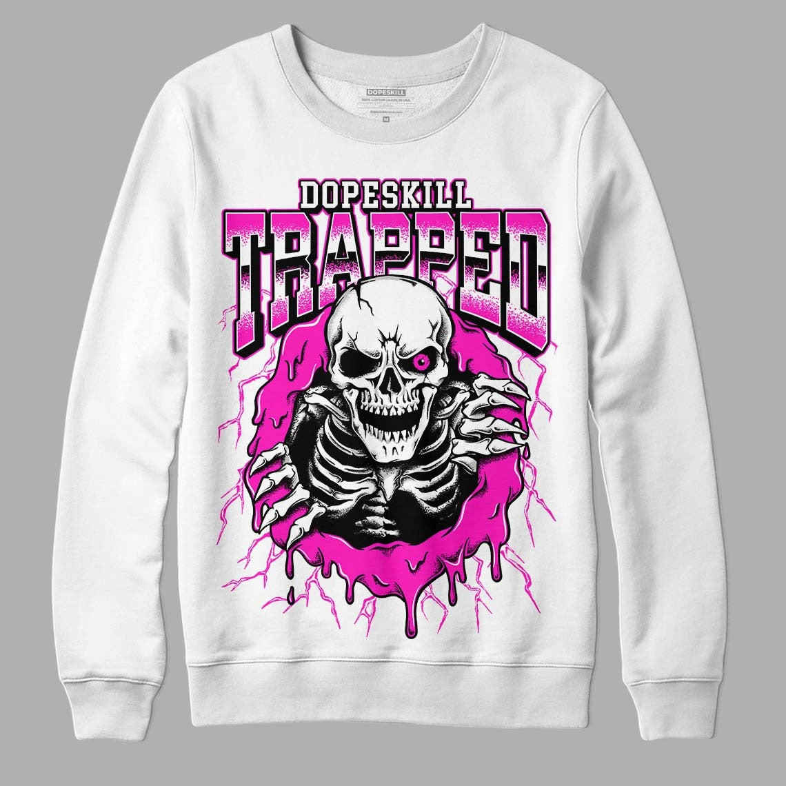 Dunk Low Active Fuchsia DopeSkill Sweatshirt Trapped Halloween Graphic