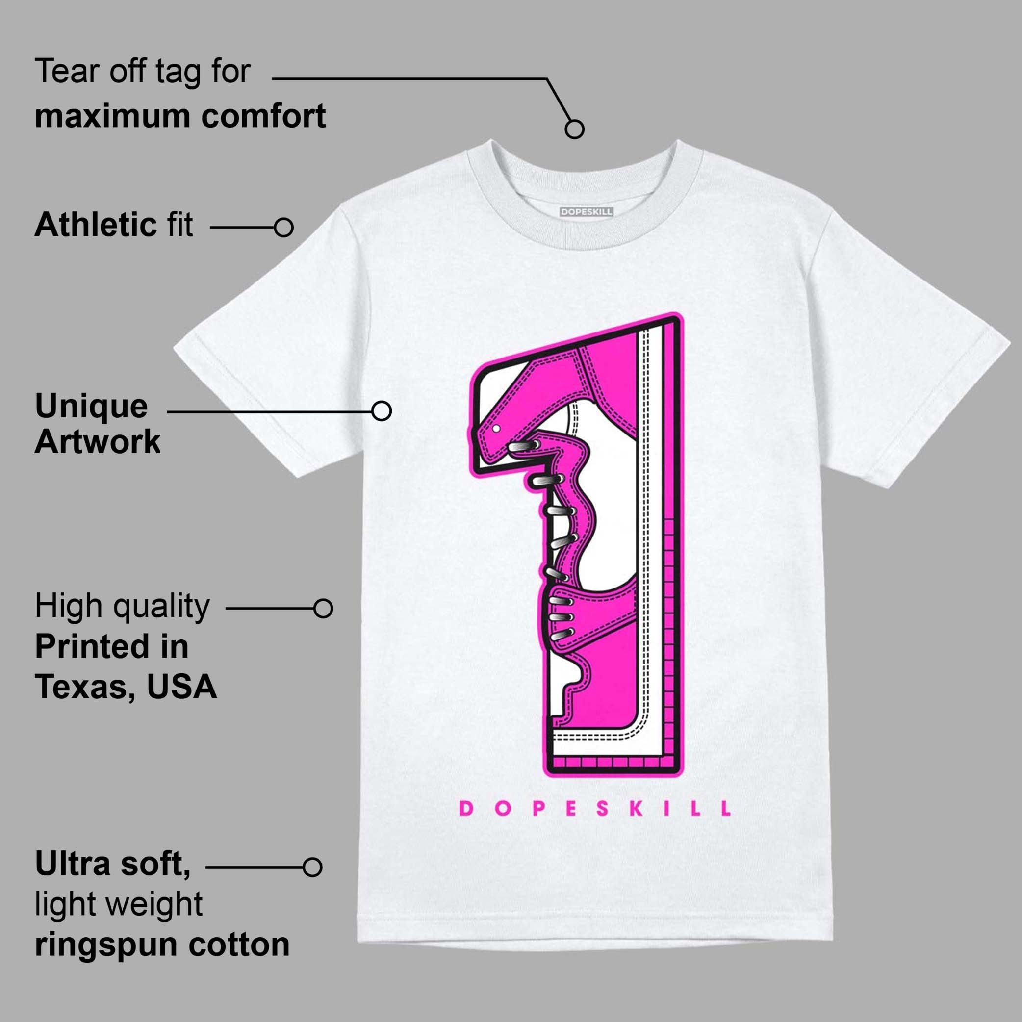Dunk Low Active Fuchsia DopeSkill T-Shirt No.1 Graphic