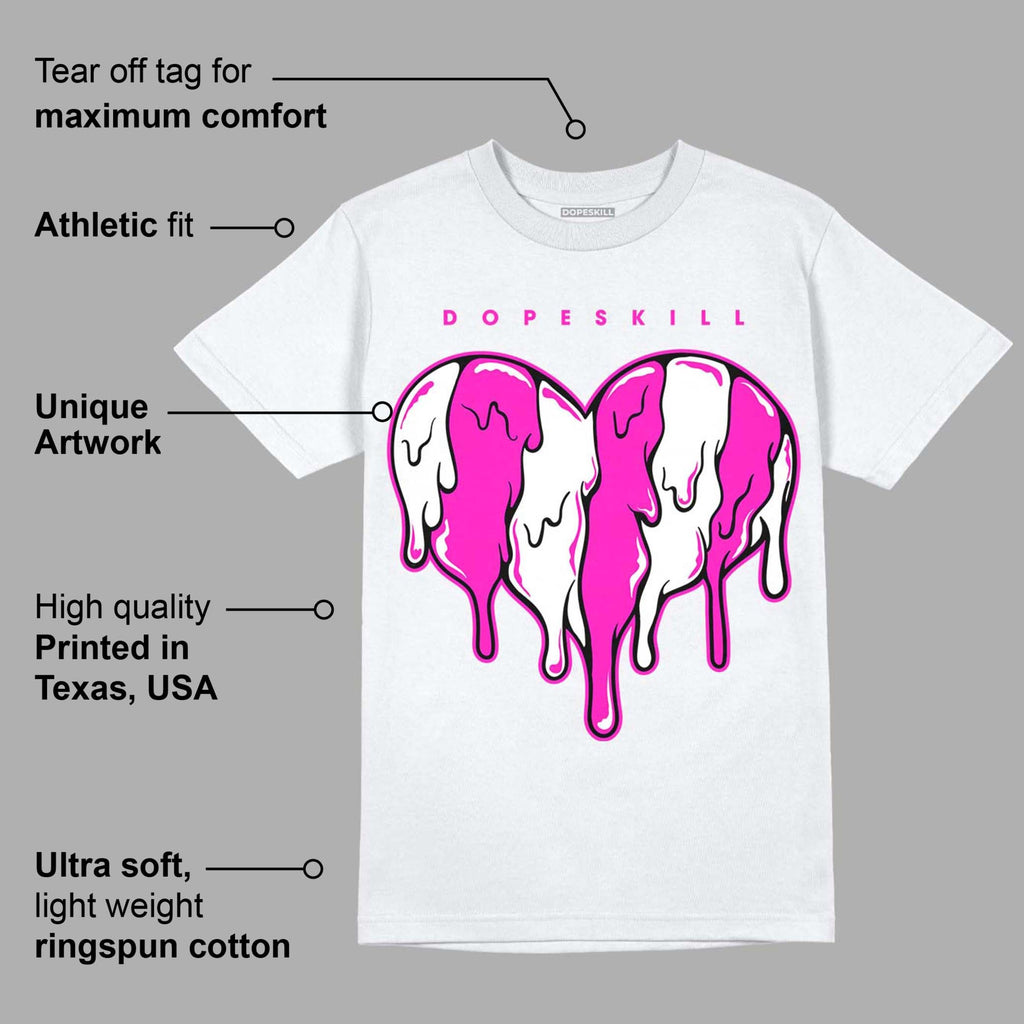 Dunk Low Active Fuchsia DopeSkill T-Shirt Slime Drip Heart Graphic