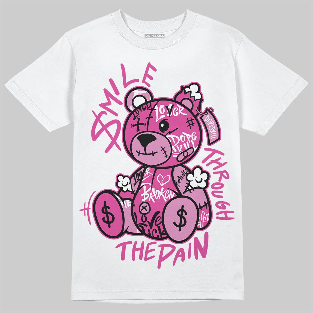 Dunk Low Active Fuchsia DopeSkill T-Shirt Smile Through The Pain Graphic
