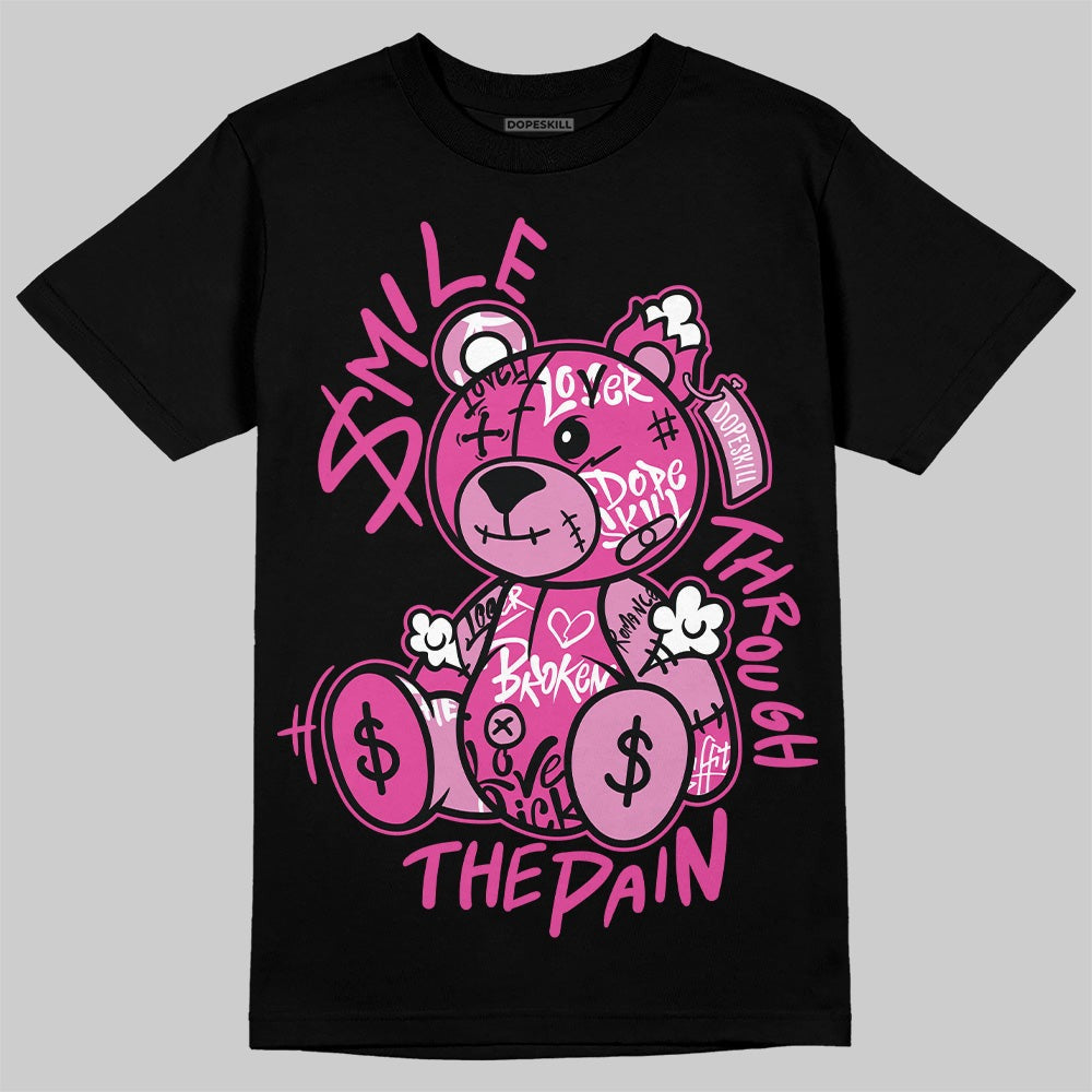 Dunk Low Active Fuchsia DopeSkill T-Shirt Smile Through The Pain Graphic