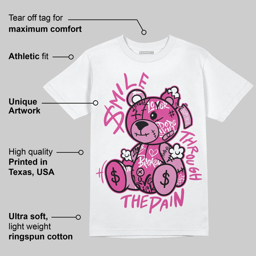 Dunk Low Active Fuchsia DopeSkill T-Shirt Smile Through The Pain Graphic