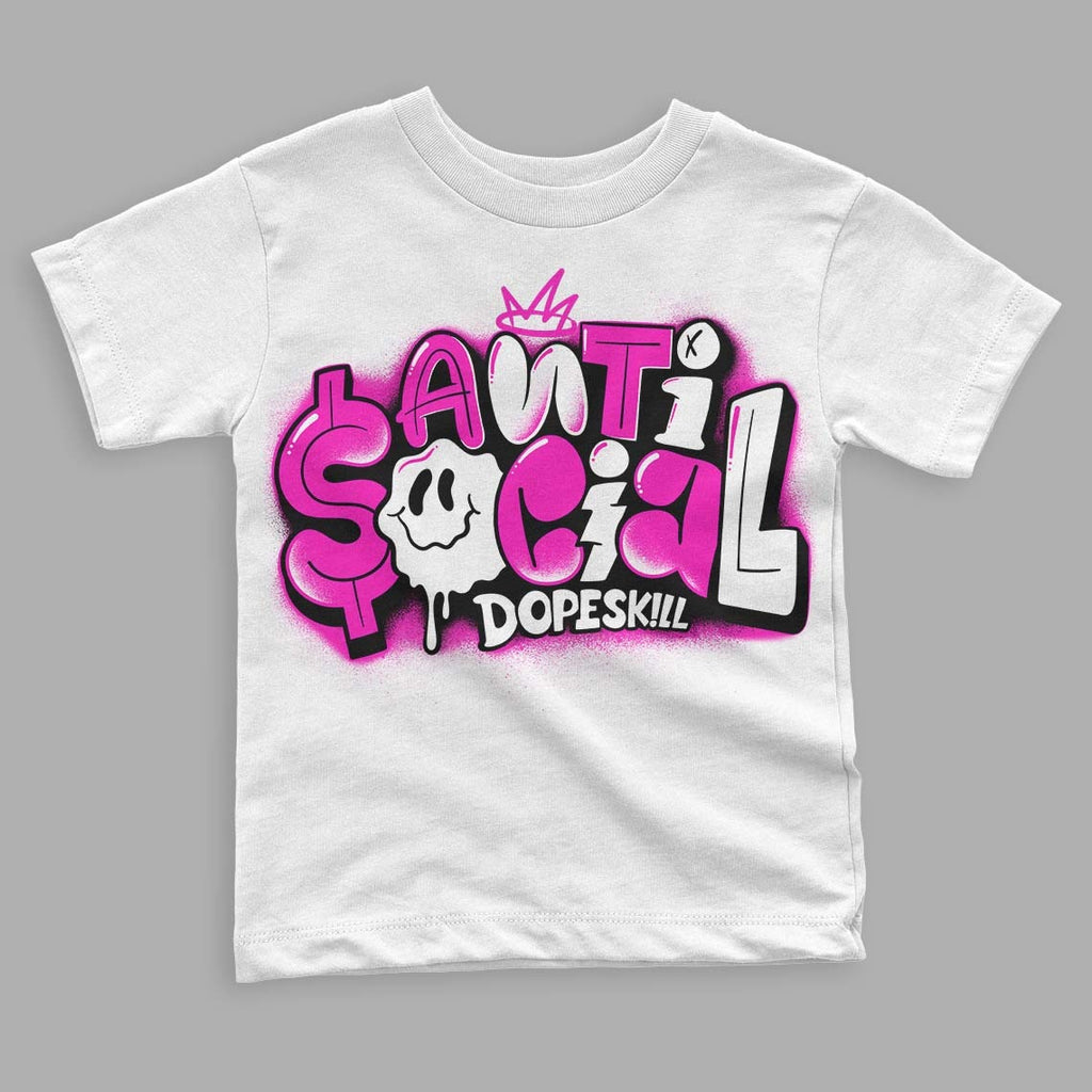 Dunk Low Active Fuchsia DopeSkill Toddler Kids T-shirt Anti Social Graphic
