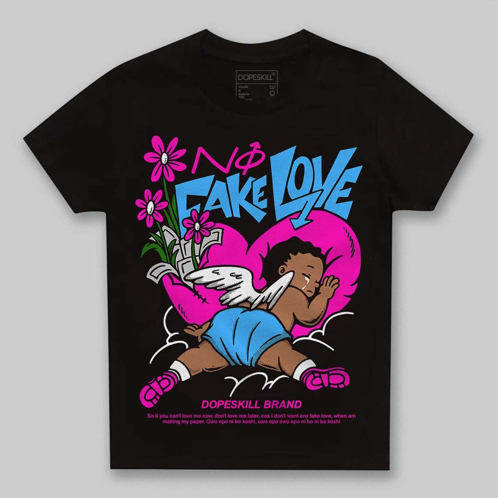 Dunk Low Active Fuchsia DopeSkill Toddler Kids T-shirt No Fake Love Graphic