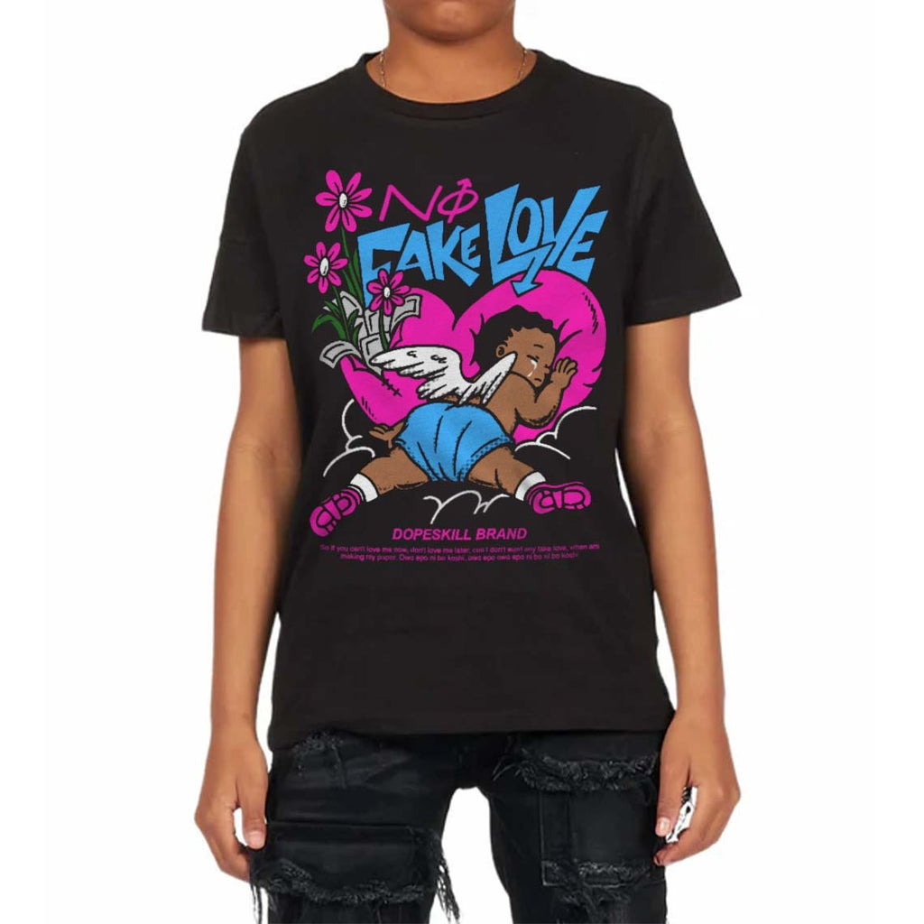 Dunk Low Active Fuchsia DopeSkill Toddler Kids T-shirt No Fake Love Graphic