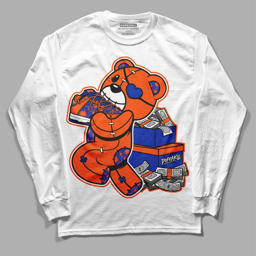 Dunk Low Futura Orange Blaze DopeSkill Long Sleeve T-Shirt Bear Steals Sneaker Graphic