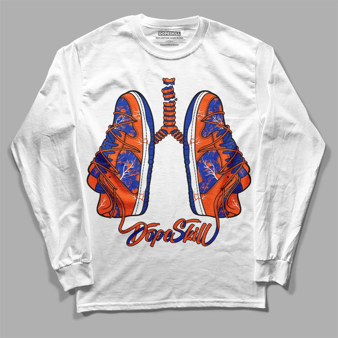 Dunk Low Futura Orange Blaze DopeSkill Long Sleeve T-Shirt Breathe Graphic