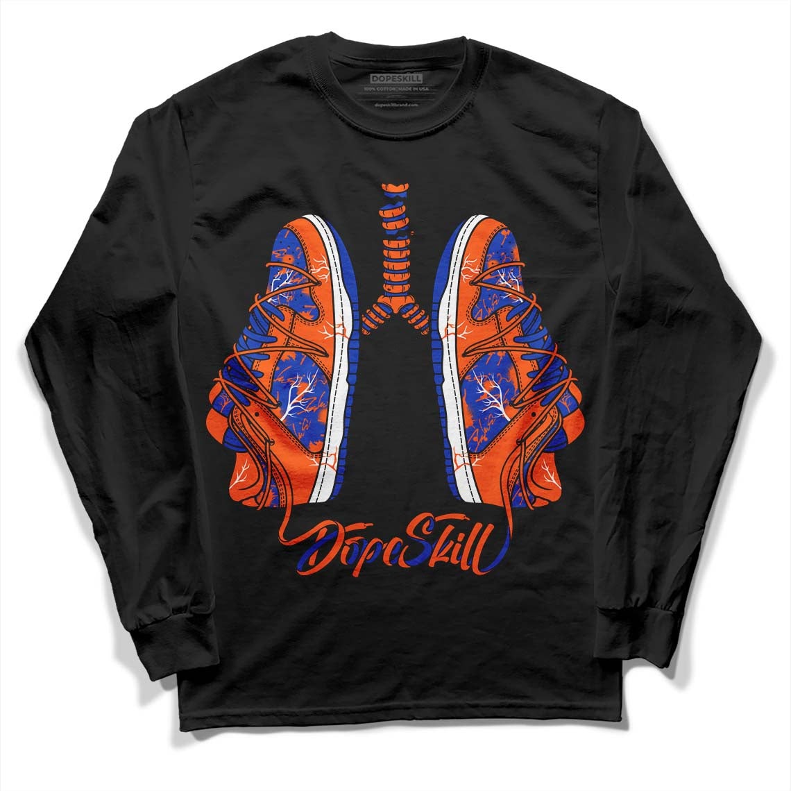 Dunk Low Futura Orange Blaze DopeSkill Long Sleeve T-Shirt Breathe Graphic