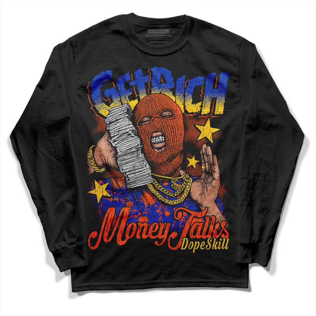 Dunk Low Futura Orange Blaze DopeSkill Long Sleeve T-Shirt Get Rich Graphic