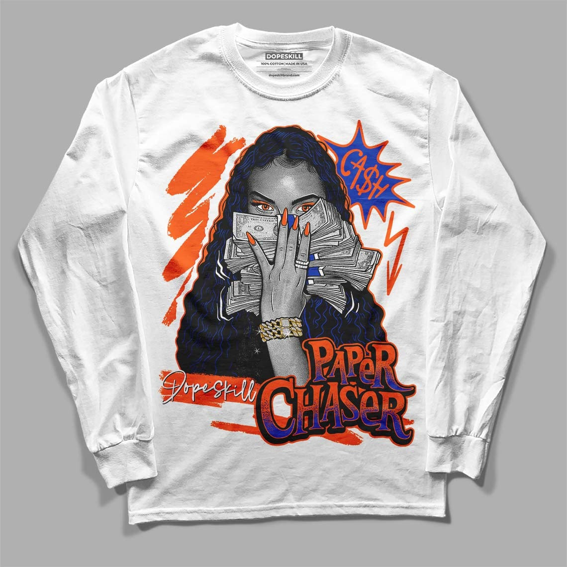 Dunk Low Futura Orange Blaze DopeSkill Long Sleeve T-Shirt NPC Graphic
