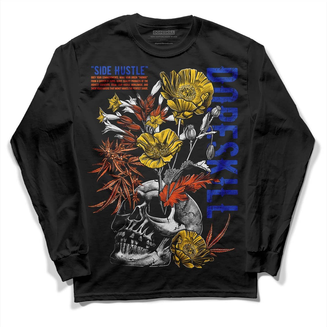 Dunk Low Futura Orange Blaze DopeSkill Long Sleeve T-Shirt Side Hustle Graphic