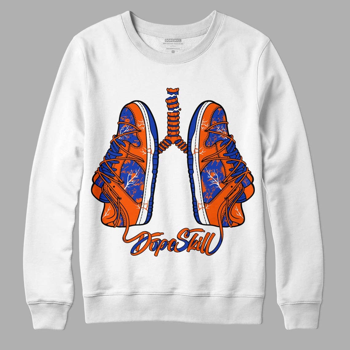 Dunk Low Futura Orange Blaze DopeSkill Sweatshirt Breathe Graphic