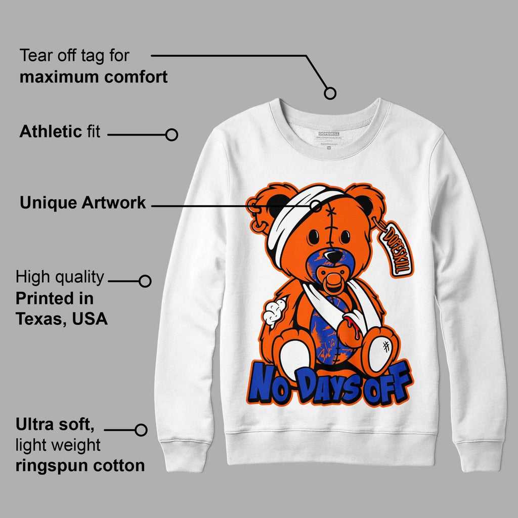 Dunk Low Futura Orange Blaze DopeSkill Sweatshirt Hurt Bear Graphic