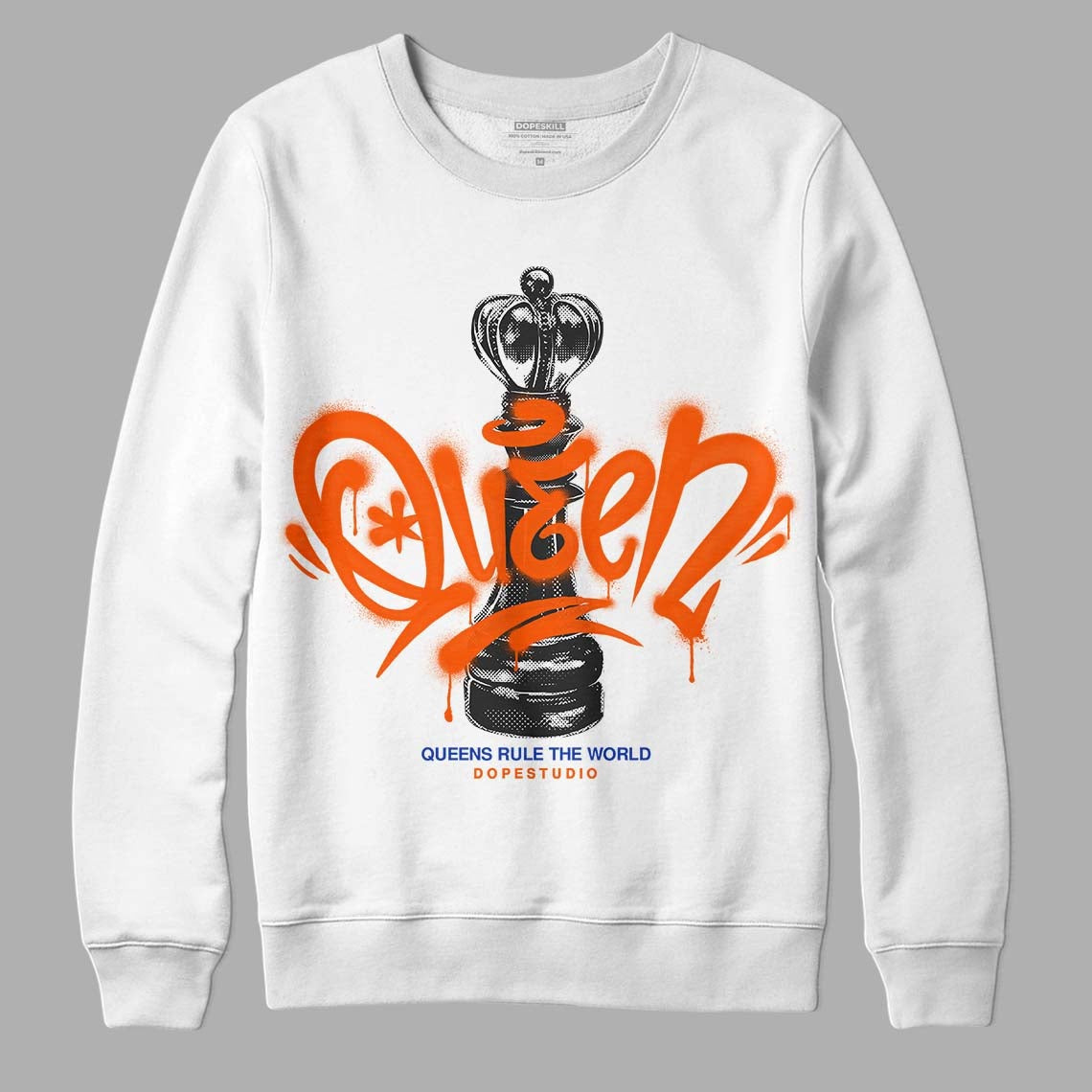 Dunk Low Futura Orange Blaze DopeSkill Sweatshirt Queen Chess Graphic