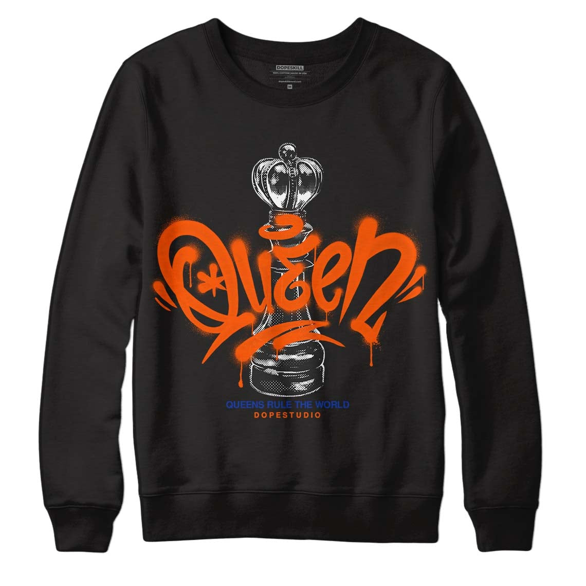 Dunk Low Futura Orange Blaze DopeSkill Sweatshirt Queen Chess Graphic
