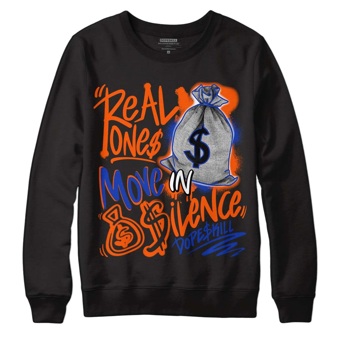 Dunk Low Futura Orange Blaze DopeSkill Sweatshirt Real Ones Move In Silence Graphic