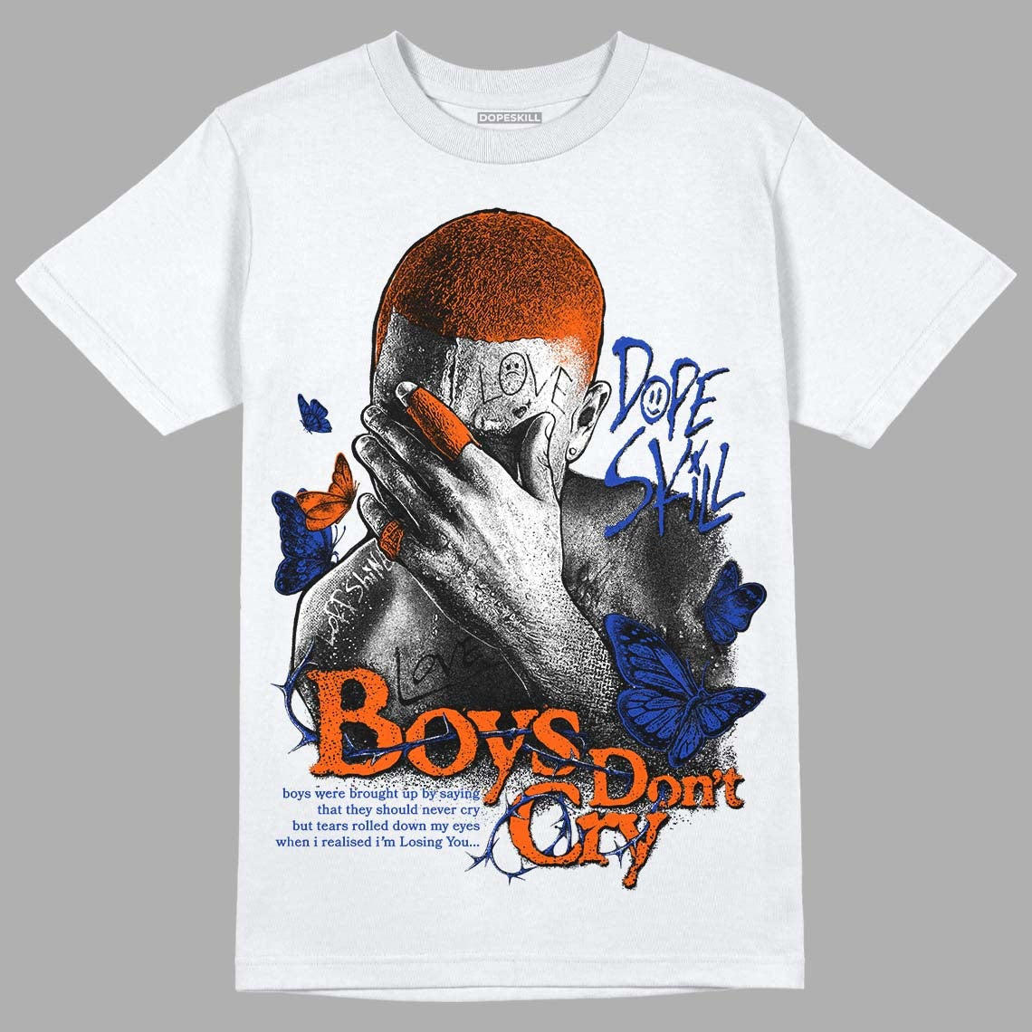 Dunk Low Futura Orange Blaze DopeSkill T-Shirt Boys Don't Cry Graphic