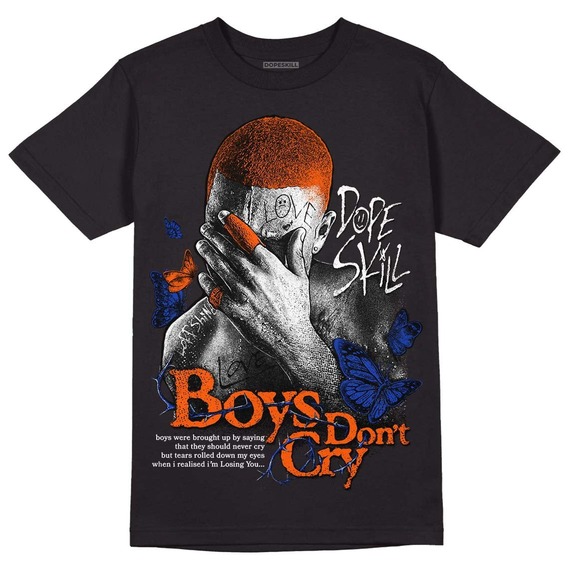Dunk Low Futura Orange Blaze DopeSkill T-Shirt Boys Don't Cry Graphic
