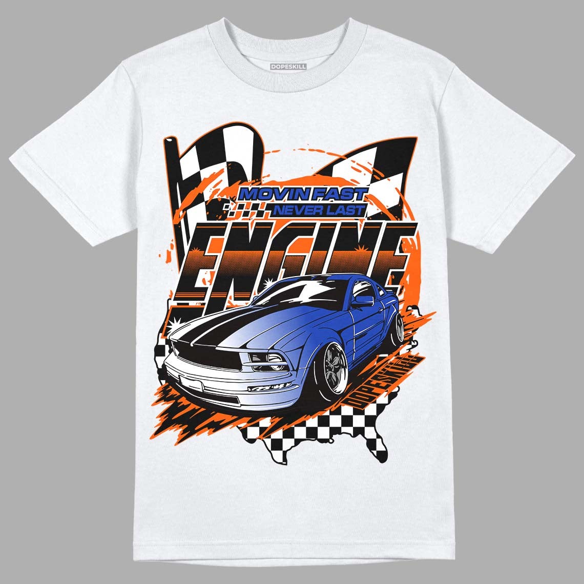 Dunk Low Futura Orange Blaze DopeSkill T-Shirt ENGINE Tshirt Graphic