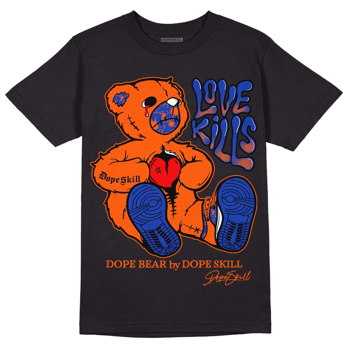 Dunk Low Futura Orange Blaze DopeSkill T-Shirt Love Kills Graphic