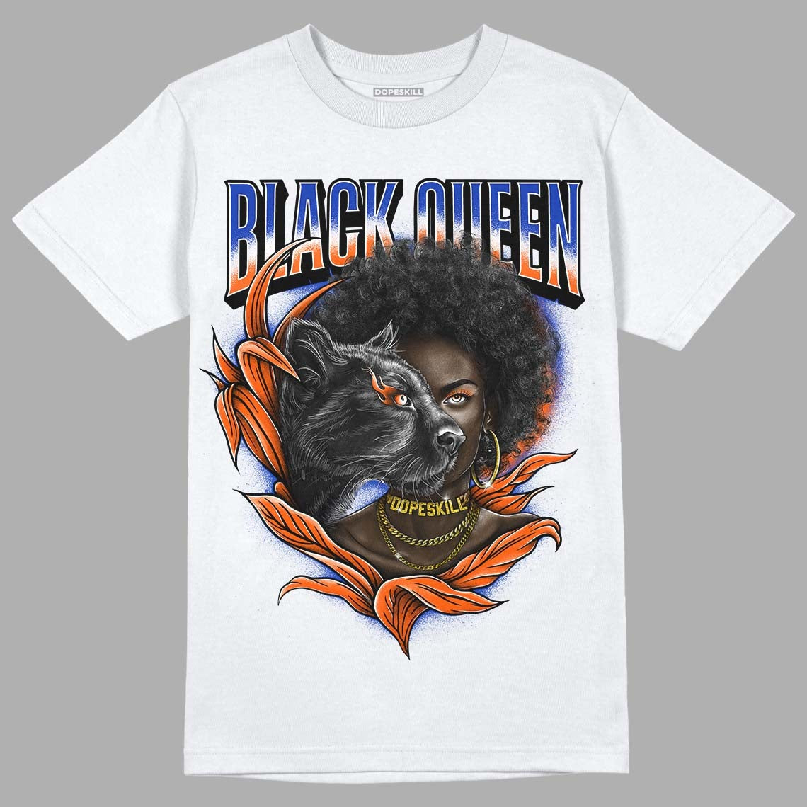 Dunk Low Futura Orange Blaze DopeSkill T-Shirt New Black Queen Graphic