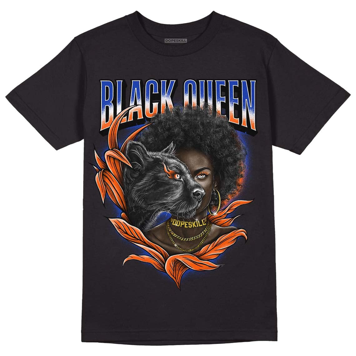 Dunk Low Futura Orange Blaze DopeSkill T-Shirt New Black Queen Graphic