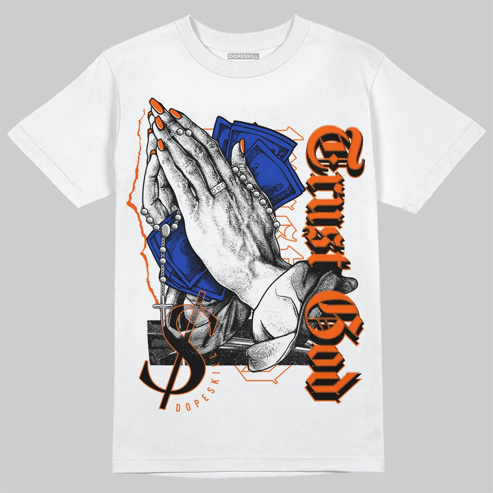 Dunk Low Futura Orange Blaze DopeSkill T-Shirt Trust God Graphic
