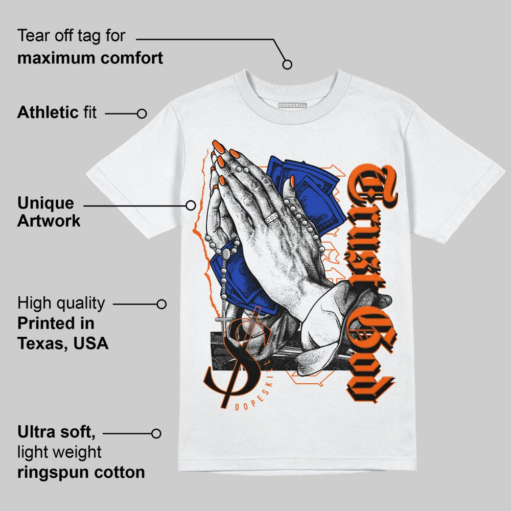 Dunk Low Futura Orange Blaze DopeSkill T-Shirt Trust God Graphic