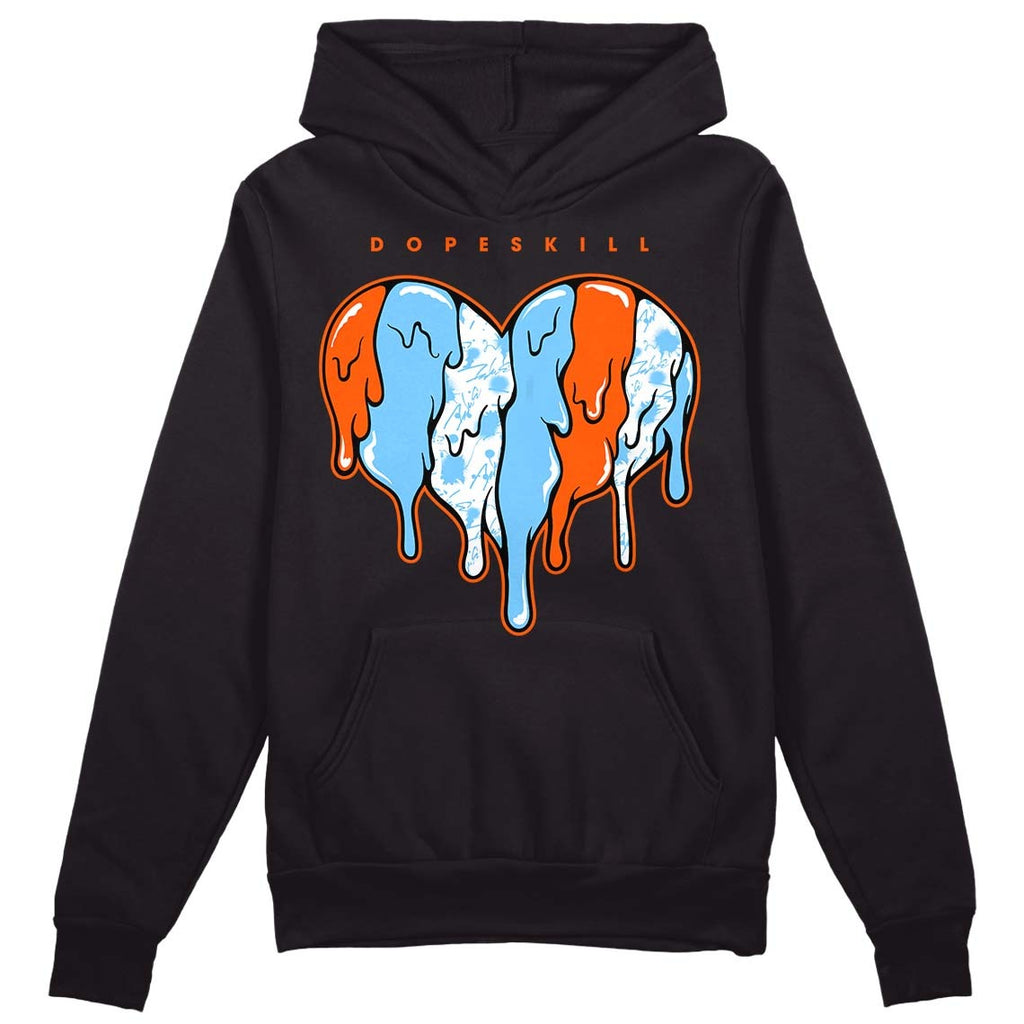 Dunk Low Futura University Blue DopeSkill Hoodie Sweatshirt Slime Drip Heart Graphic